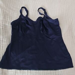 Ruby Ribbon Navy Blue Sheer Cami Size 44